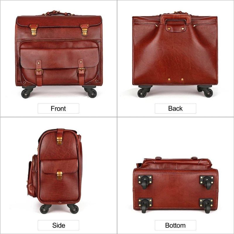 20 Tommer Baggage Vintage Læder Bære Kufferter