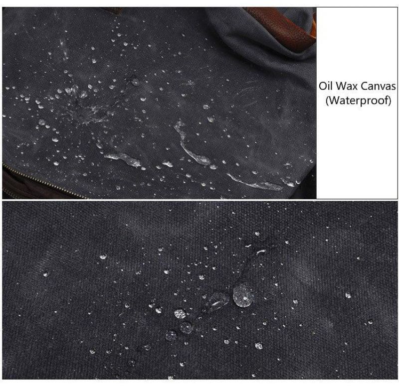 Canvas Business-mappe Vokset Med Lommer