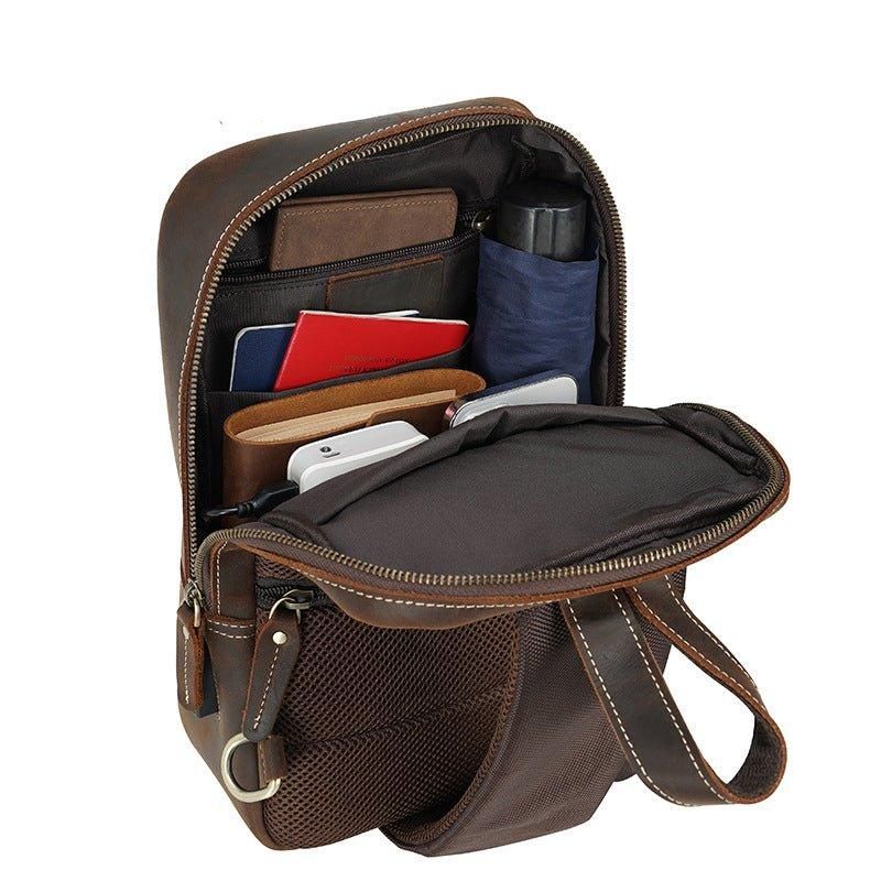 Crossbody-slyngetaske I Læder Til Mænd