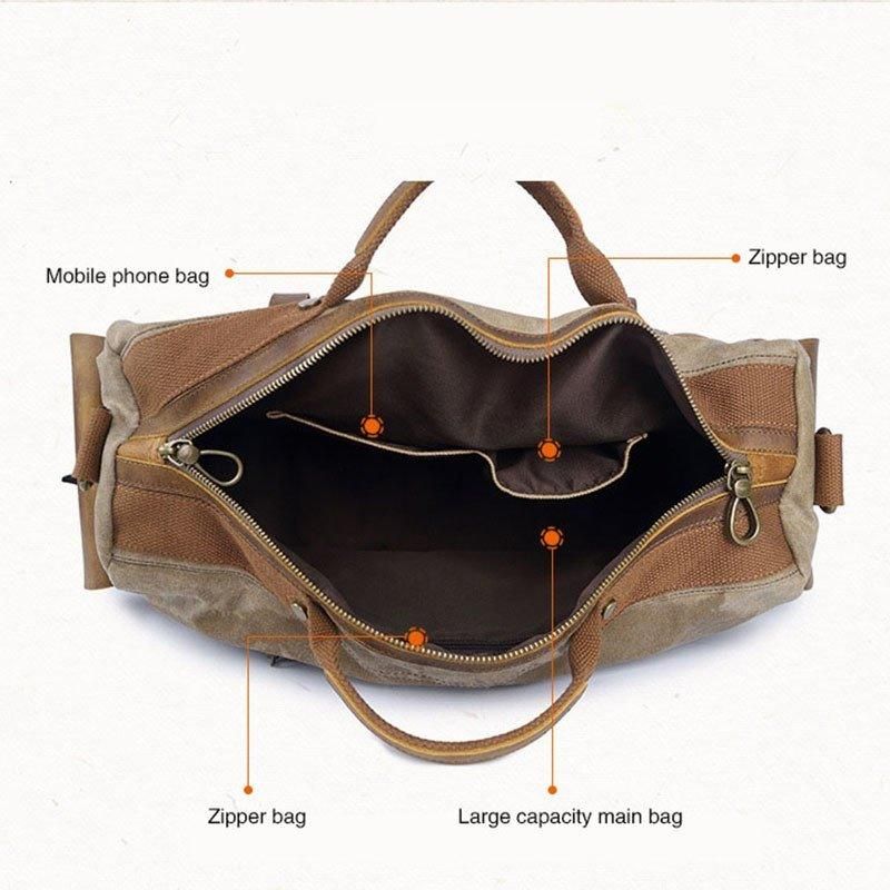 Heavy Duty Canvas Weekender Duffle Bag