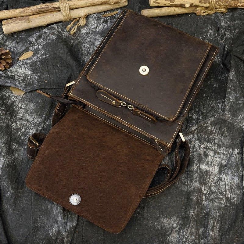 Lille Messenger-taske Crossbody-læder Til Mænd